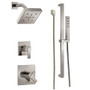 Delta Monitor 17 Series Dual Function Pressure Balanced Shower System with Integrated Volume Control, Shower Head, and Hand Shower - Includes Rough-In Valves -  Brilliance Stainless