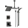 Delta Monitor 17 Series Pressure Balanced Shower System with Integrated Volume Control, Shower Head, Rain Shower and Hand Shower - Includes Rough-In Valves - Venetian Bronze