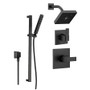 Delta Monitor 14 Series Single Function Pressure Balanced Shower System with Shower Head, and Hand Shower - Includes Rough-In Valves 1.75gpm - Matte Black