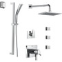 Delta TempAssure 17T Series Thermostatic Shower System with Integrated Volume Control, Shower Head, 3 Body Sprays and Hand Shower - Includes Rough-In Valves - Chrome