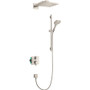 Build Hansgrohe Raindance E Thermostatic Shower System with Shower Head, Hand Shower, Shower Arm, Hose, and Valve Trim 2gpm - Brushed Nickel