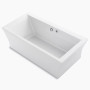 KOHLER Stargaze® 72" x 36" freestanding Heated BubbleMassage™ air bath with fluted shroud - White