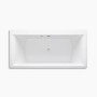 Kohler Stargaze® 72" x 36-1/4" freestanding bath with Bask® heated surface and fluted shroud - White