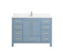 *New Royal Breeze Collection 52 inch Polar Blue  Bathroom Vanity 