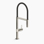 Kohler Components® Semi-professional kitchen sink faucet with two-function sprayhead - Vibrant Polished Nickel