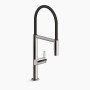 Kohler Components® Semi-professional kitchen sink faucet with two-function sprayhead - Titanium