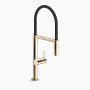 Kohler Components® Semi-professional kitchen sink faucet with two-function sprayhead - Vibrant French Gold