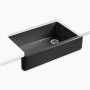 Kohler Whitehaven® 35-3/4" undermount single-bowl farmhouse kitchen sink - Black Black