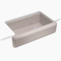 Kohler Riverby® 35-3/4" undermount single-bowl farmhouse workstation kitchen sink - Truffle