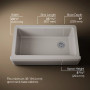 Kohler Riverby® 35-3/4" undermount single-bowl farmhouse workstation kitchen sink - Truffle