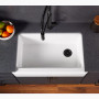 Kohler Riverby® 35-3/4" undermount single-bowl farmhouse workstation kitchen sink - Black Black