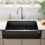 Kohler Cairn® 34" undermount single-bowl farmhouse kitchen sink - Matte Black