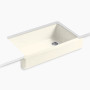 Kohler Whitehaven® 35-1/2" undermount single-bowl farmhouse kitchen sink - Biscuit