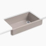 Kohler Whitehaven® 35-1/2" undermount single-bowl farmhouse kitchen sink - Truffle