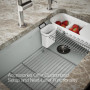 Kohler Riverby® 33" undermount single-bowl workstation kitchen sink - Ice Grey