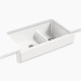 Kohler Whitehaven® Smart Divide® 35-1/2" undermount double-bowl farmhouse kitchen sink with short apron - Sea Salt