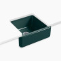 Kohler Whitehaven® 23-1/2" undermount single-bowl farmhouse kitchen sink - Teal