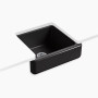 Kohler Whitehaven® 23-1/2" undermount single-bowl farmhouse kitchen sink -Black Black