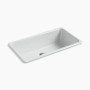 Kohler Iron/Tones® 33" top-/undermount single-bowl kitchen sink - Ice Grey