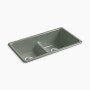 Kohler Iron/Tones® Smart Divide® 33" top-/undermount double-bowl kitchen sink - Aspen Green
