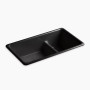 Kohler Iron/Tones® Smart Divide® 33" top-/undermount double-bowl kitchen sink -Black Black