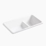 Kohler Iron/Tones® Smart Divide® 33" top-/undermount double-bowl kitchen sink -White