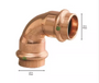 C- Press  1/2 in. x 1/2 in. Press Copper 90° Elbow for 10 pcs