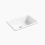 Kohler Iron/Tones® 27" top-/undermount single-bowl kitchen sink - White