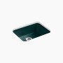Kohler Iron/Tones® 24-1/4" top-/undermount single-bowl bar sink - Teal
