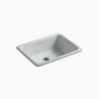 Kohler Iron/Tones® 24-1/4" top-/undermount single-bowl bar sink - Ice Grey