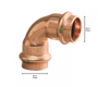 Pro- Press  3/4 in. x 3/4 in. Press Copper L-R 90° Elbow for 10 pcs