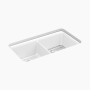 Kohler Cairn® 33-1/2" undermount double-bowl kitchen sink - Matte White