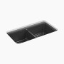 Kohler Cairn® 33-1/2" undermount double-bowl kitchen sink - Matte Graphite