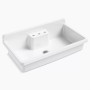 Kohler Farmstead® 45" top-/wall-mount single-bowl workstation farmhouse kitchen sink -White