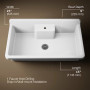 Kohler Farmstead 45" White Wall-Mount Single Bowl Kitchen Sink