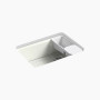 Kohler Riverby® 27" undermount single-bowl workstation kitchen sink - Dune