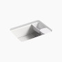 Kohler Riverby® 27" undermount single-bowl workstation kitchen sink - Sea Salt