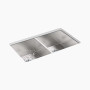 Kohler Vault™ 33" top undermount double bowl kitchen sink 