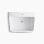 Kohler Hollister™ 28" x 22" bracket-mount utility sink with single faucet hole - White