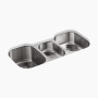 Kohler Undertone® 41-3/4" undermount triple-bowl kitchen sink