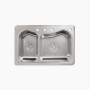 Kohler Staccato™ 33" top-mount double bowl kitchen sink 