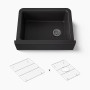Kohler Cairn® 29-11/16" undermount single-bowl farmhouse kitchen sink - Matte Black