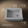 Kohler Cairn® 29-11/16" undermount single-bowl farmhouse kitchen sink - Matte Grey