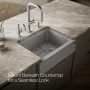 Kohler Cairn® 29-11/16" undermount single-bowl farmhouse kitchen sink - Matte Grey
