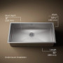 Kohler Strive® 35" undermount single-bowl kitchen sink