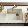 Kohler Riverby® 25" undermount single-bowl kitchen sink - Biscuit