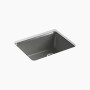 Kohler Riverby® 25" undermount single-bowl kitchen sink - Thunder Grey
