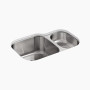 Kohler Undertone® 30-3/4" undermount double-bowl kitchen sink