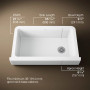 Kohler Cairn® Undermount single-bowl farmhouse kitchen sink - Matte White