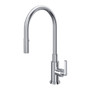 ROHL Lombardia Pulldown Kitchen Faucet - Polished Chrome With Metal Lever Handle